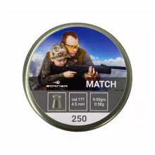 Пули пневматические Borner Match 4,5мм 0,58г (250 шт.)