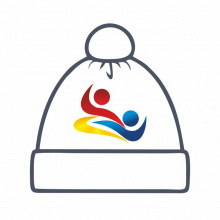 ШАПКА ДВОЙНАЯ С ОТВОРОТОМ, ПОМПОНОМ