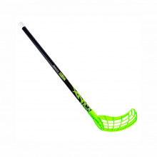 Клюшка для флорбола Realstick Tribal Jr. 85 см.. прямой крюк, чёрно-зелёная